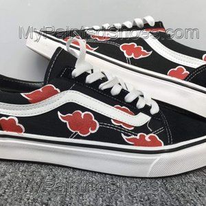 Akatsuki Cloud Vans Shoes Custom Hand Painted Shoes Akatsuki Cloud Vans Shoes Custom Hand Painted Shoes